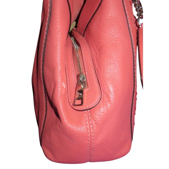 Coach Lexy Shoulder Bag studded Refined pebble Coral leather & matching purse - Picture 3 of 15